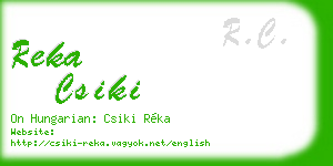 reka csiki business card
